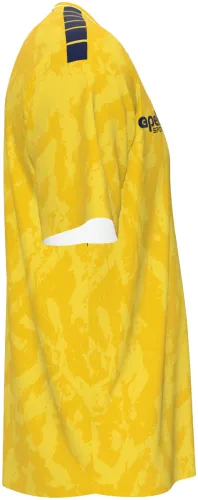 Camisa de goleiro de Cabo Verde 2026 amarela com camuflado tom sobre tom, frente e costas