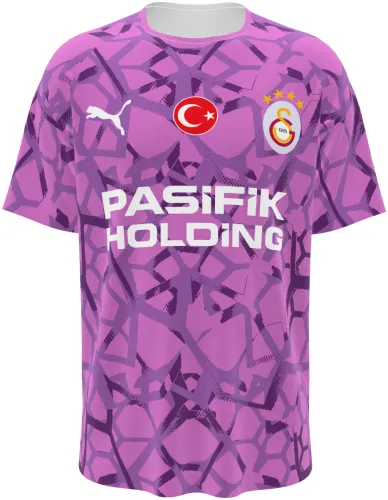 Camisa de goleiro do Galatasaray 2026 - 2027 lilás com mosaico tom sobre tom, frente e costas