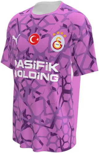 Camisa de goleiro do Galatasaray 2026 - 2027 lilás com mosaico tom sobre tom, frente e costas