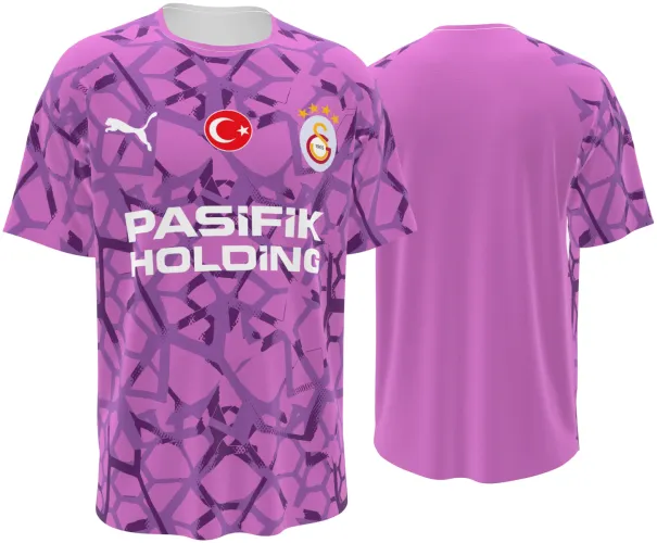 Camisa de goleiro do Galatasaray 2026 - 2027 lilás com mosaico tom sobre tom, frente e costas