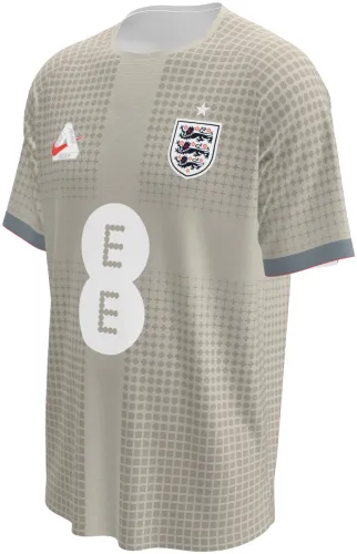 Camisa de pré-jogo da Inglaterra 2026 bege com blocos de trama, frente e costas