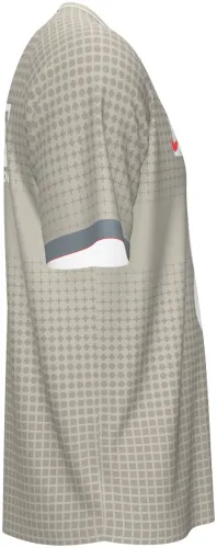 Camisa de pré-jogo da Inglaterra 2026 bege com blocos de trama, frente e costas