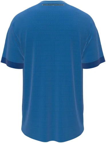 Camisa terceiro uniforme do Palmeiras 2026 azul com a cruz de Savoia, frente e costas