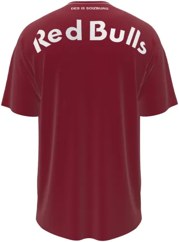Camisa visitante do RB Salzburg 2026 - 2027 vinho com os dois touros em branco, frente e costas