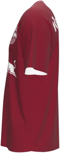 Camisa visitante do RB Salzburg 2026 - 2027 vinho com os dois touros em branco, frente e costas