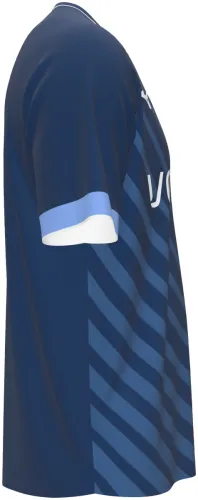 Camisa titular do VfL Bochum 2026 - 2027 azul-marinho com setas tom sobre tom, frente e costas