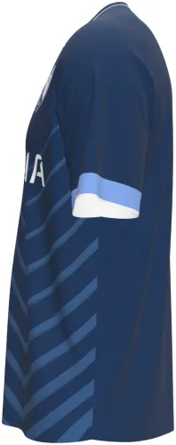 Camisa titular do VfL Bochum 2026 - 2027 azul-marinho com setas tom sobre tom, frente e costas