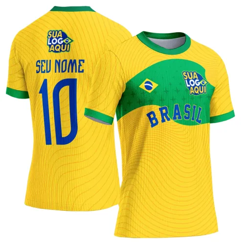 Estampa torcida brasileira futebol 2026, ideal para camisetas personalizadas de torcedores.