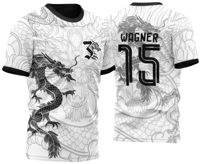 Interclasse 2025: Arte de Camiseta Escolar com Estilo Dragão