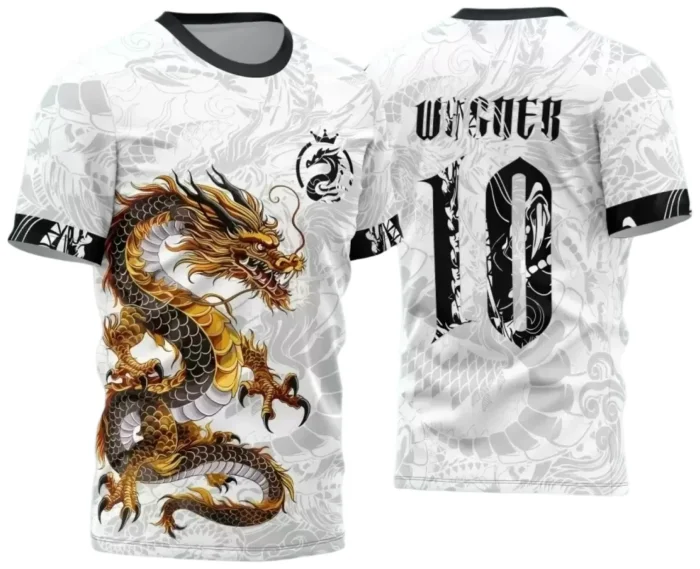 Interclasse 2025: Arte de Camiseta Escolar com Estilo Dragão