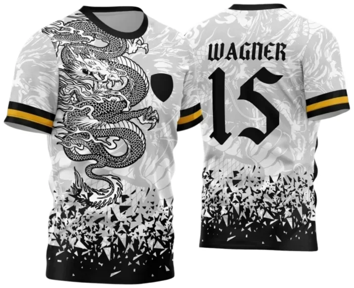 Interclasse 2025: Arte de Camiseta Escolar com Estilo Dragão