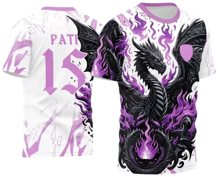 Interclasse 2025: Arte de Camiseta Escolar com Estilo Dragão