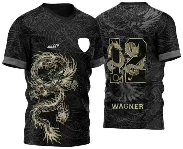 Interclasse 2025: Arte de Camiseta Escolar com Estilo Dragão