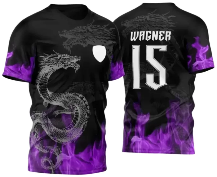 Interclasse 2025: Arte de Camiseta Escolar com Estilo Dragão