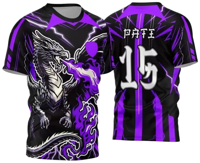 Interclasse 2025: Arte de Camiseta Escolar com Estilo Dragão