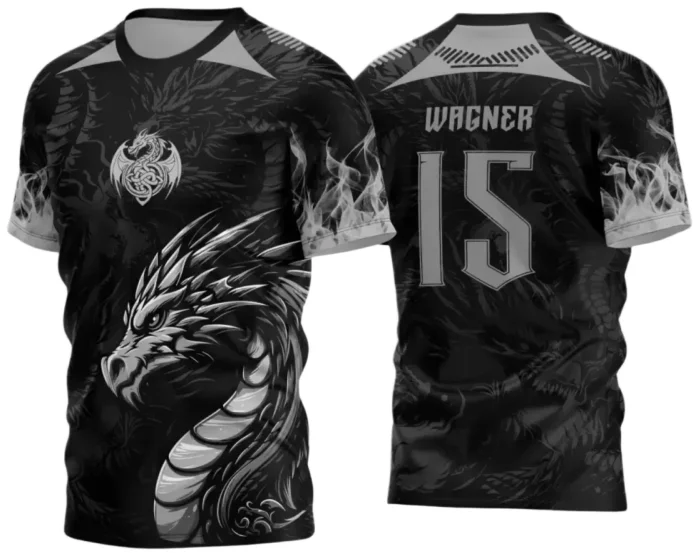 Interclasse 2025: Arte de Camiseta Escolar com Estilo Dragão