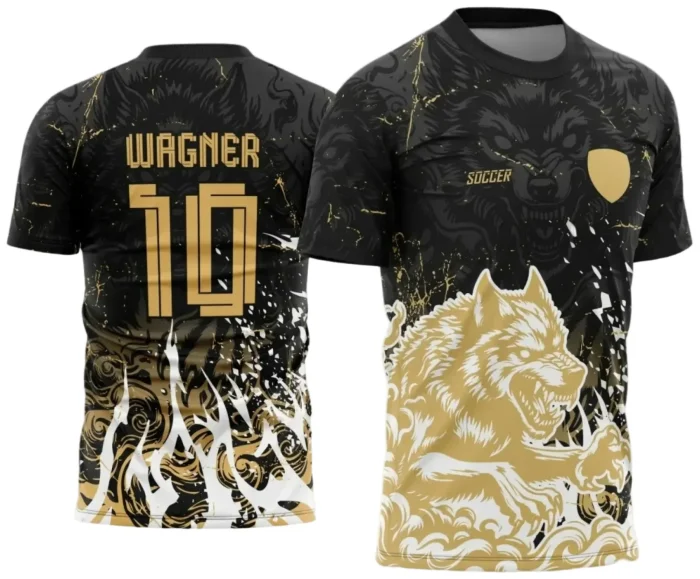 Interclasse 2025: Arte Vetor de Camiseta Escolar com Estilo Lobo