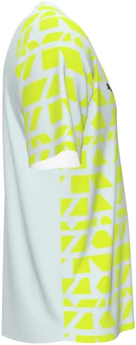Camisa de pré-jogo do Borussia Dortmund 2025 - 2026 branca com formas amarelo-neon, frente e costas