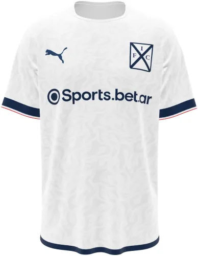 Camisa visitante do CA Independiente 2026 branca com arabesco tom sobre tom, frente e costas