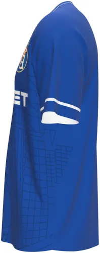 Camisa titular do Dinamo Zagreb 2026 - 2027 azul com traços geométricos finos, frente e costas