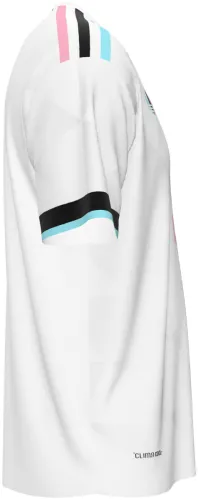 Camisa terceiro uniforme do Inter Miami 2026 branca com uma coroa rosa no peito, frente e costas