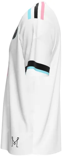 Camisa terceiro uniforme do Inter Miami 2026 branca com uma coroa rosa no peito, frente e costas
