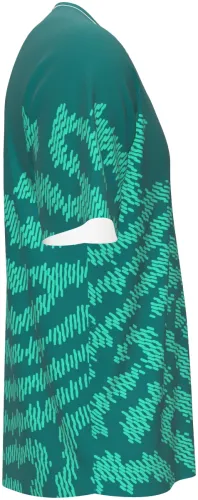Camisa Portugal Salehe Bembury King 2026 verde com padrão orgânico, frente e costas