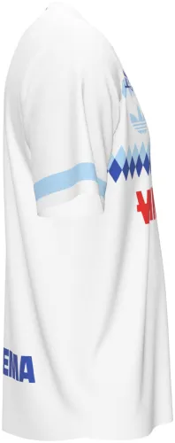 Camisa visitante do RC Strasbourg 2026 - 2027 branca com faixa de losangos azuis, frente e costas