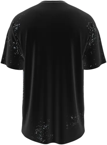 Camisa de goleiro da Suíça 2026 preta com os Alpes pintados em cinza, frente e costas