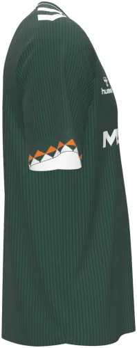 Camisa visitante do Werder Bremen 2026 - 2027 verde-escura com listras finas, frente e costas