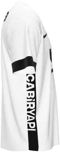 Camisa titular do Beşiktaş 2026 - 2027 branca com punho preto, frente e costas