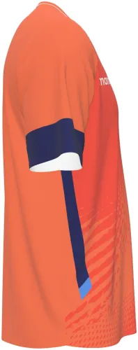 Camisa de goleiro do Equador 2026 laranja com trama de pontos em diagonal, frente e costas