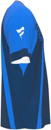 Camisa de pré-jogo do FC Motagua 2026 - 2027 azul com uma águia desenhada no peito, frente e costas