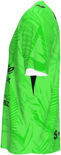 Camisa titular do Juárez FC 2026 - 2027 verde-neon com folhagem tom sobre tom, frente e costas