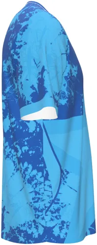Camisa de goleiro dos Países Baixos 2026 azul com uma estrela grande, frente e costas