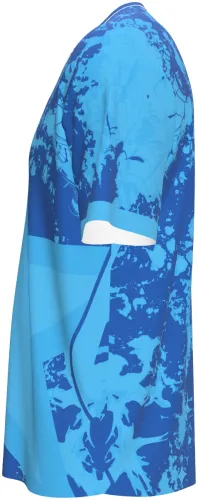 Camisa de goleiro dos Países Baixos 2026 azul com uma estrela grande, frente e costas