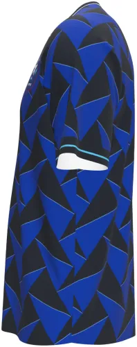 Camisa titular de Porto Rico 2026 azul com setas geométricas, frente e costas