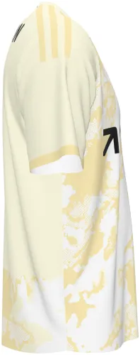 Camisa terceiro uniforme do Union Berlin 2026 - 2027 creme com manchas douradas, frente e costas
