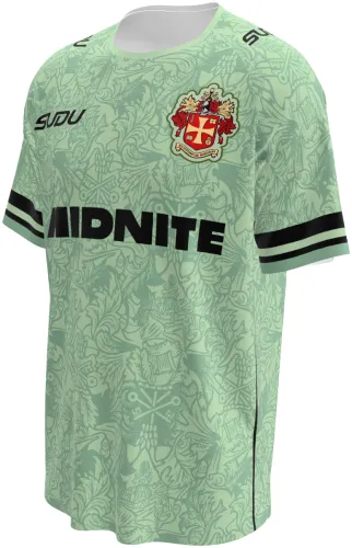 Camisa de goleiro do Wolverhampton 2026 - 2027 verde-sálvia com ornamento floral, frente e costas