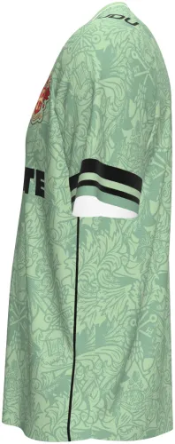 Camisa de goleiro do Wolverhampton 2026 - 2027 verde-sálvia com ornamento floral, frente e costas