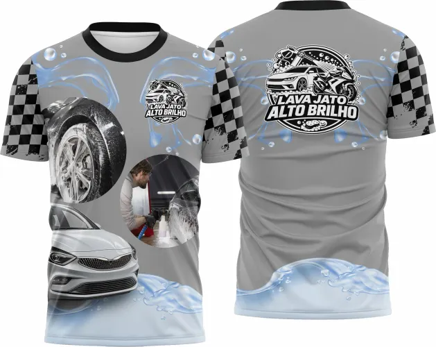 Camisa com logo no peito e estampa grande nas costas apresentando design vibrante e moderno, perfeita para quem busca estilo único e destaque visual em qualquer ocasião.