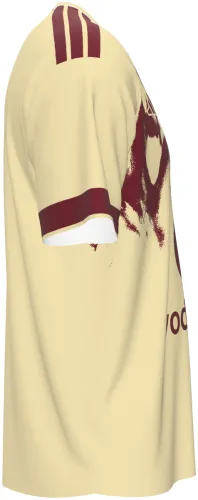 Camisa terceiro uniforme do Al Ahly SC 2026 - 2027 creme com asas bordô no peito, frente e costas