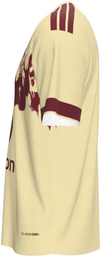 Camisa terceiro uniforme do Al Ahly SC 2026 - 2027 creme com asas bordô no peito, frente e costas