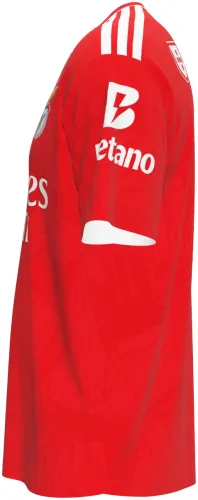 Camisa titular do Benfica 2026 - 2027 vermelha com textura tom sobre tom, frente e costas