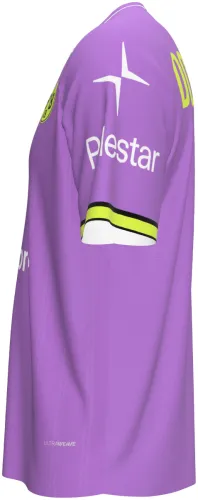 Camisa terceiro uniforme do Borussia Dortmund 2026 - 2027 roxa com punho amarelo, frente e costas