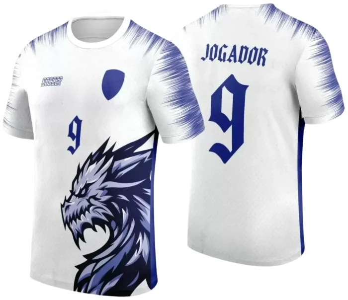 Template para Camisa Interclasse Branca Dragão Azul