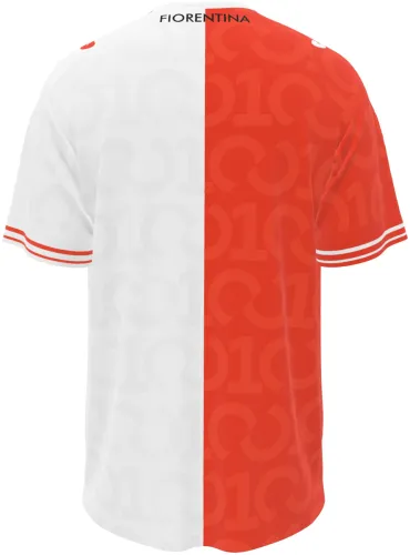 Camisa de centenário da Fiorentina 2026 - 2027 metade laranja com 1926 repetido, frente e costas