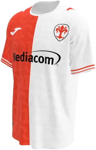 Camisa de centenário da Fiorentina 2026 - 2027 metade laranja com 1926 repetido, frente e costas