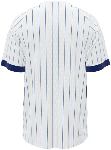 Camisa visitante do Inter de Milão 2026 - 2027 branca com risca de giz azul, frente e costas