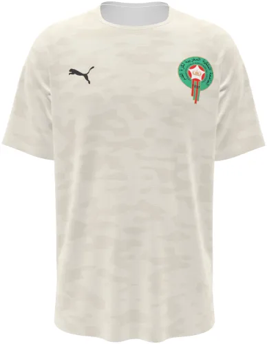 Camisa de goleiro de Marrocos 2026 branco-creme com camuflado discreto, frente e costas